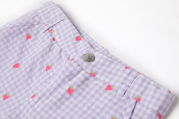 Someone Shorts Elina - Flieder Vichy Karo mit Erdbeeren