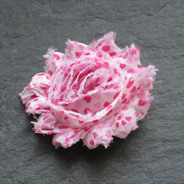 HERZCHEN-PINK-ROSA-SHABBY-CHIC-BLU-TE Wowzers Blütenclips - Shabby Chic Clips für Haare & Kleidung - Herzen
