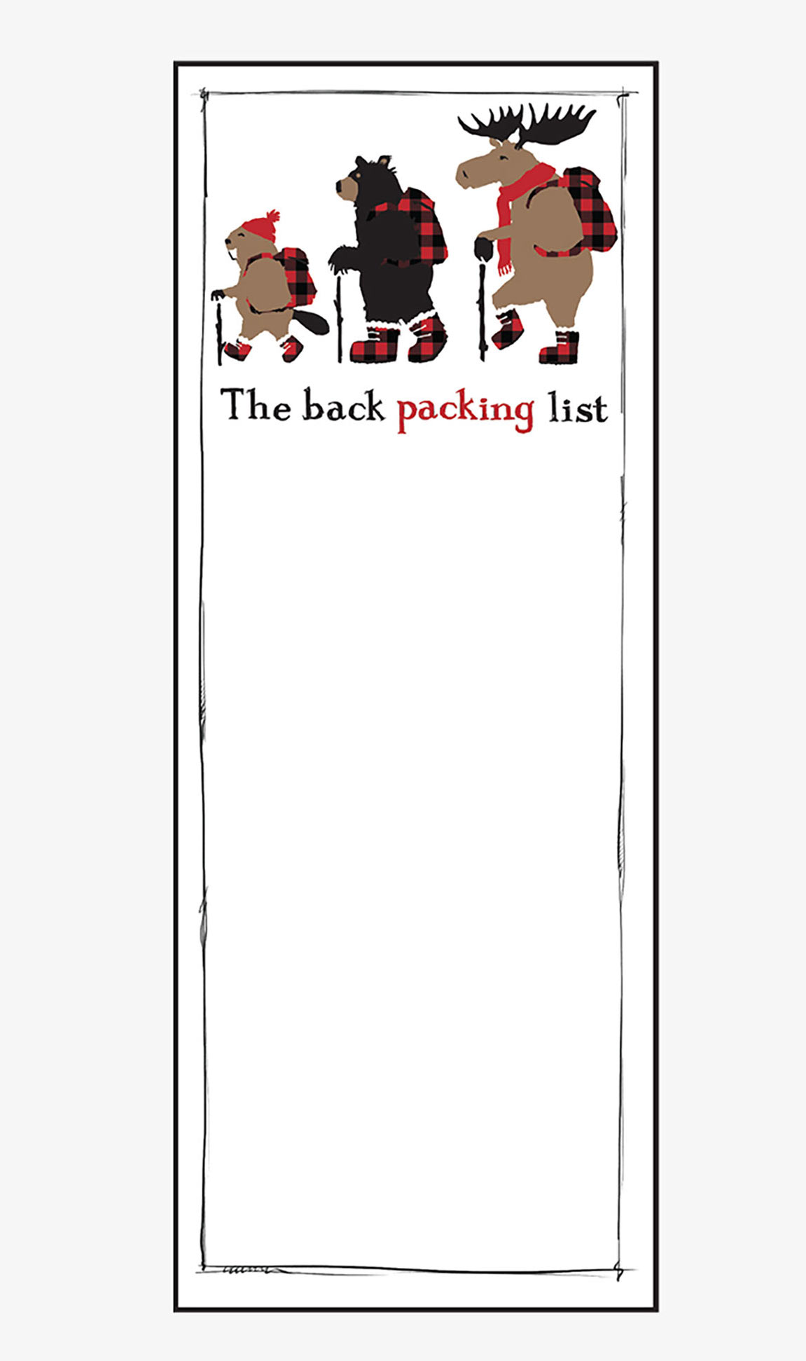Little Blue House Magnetliste - Rücksack & Wandern - The Back Packing List