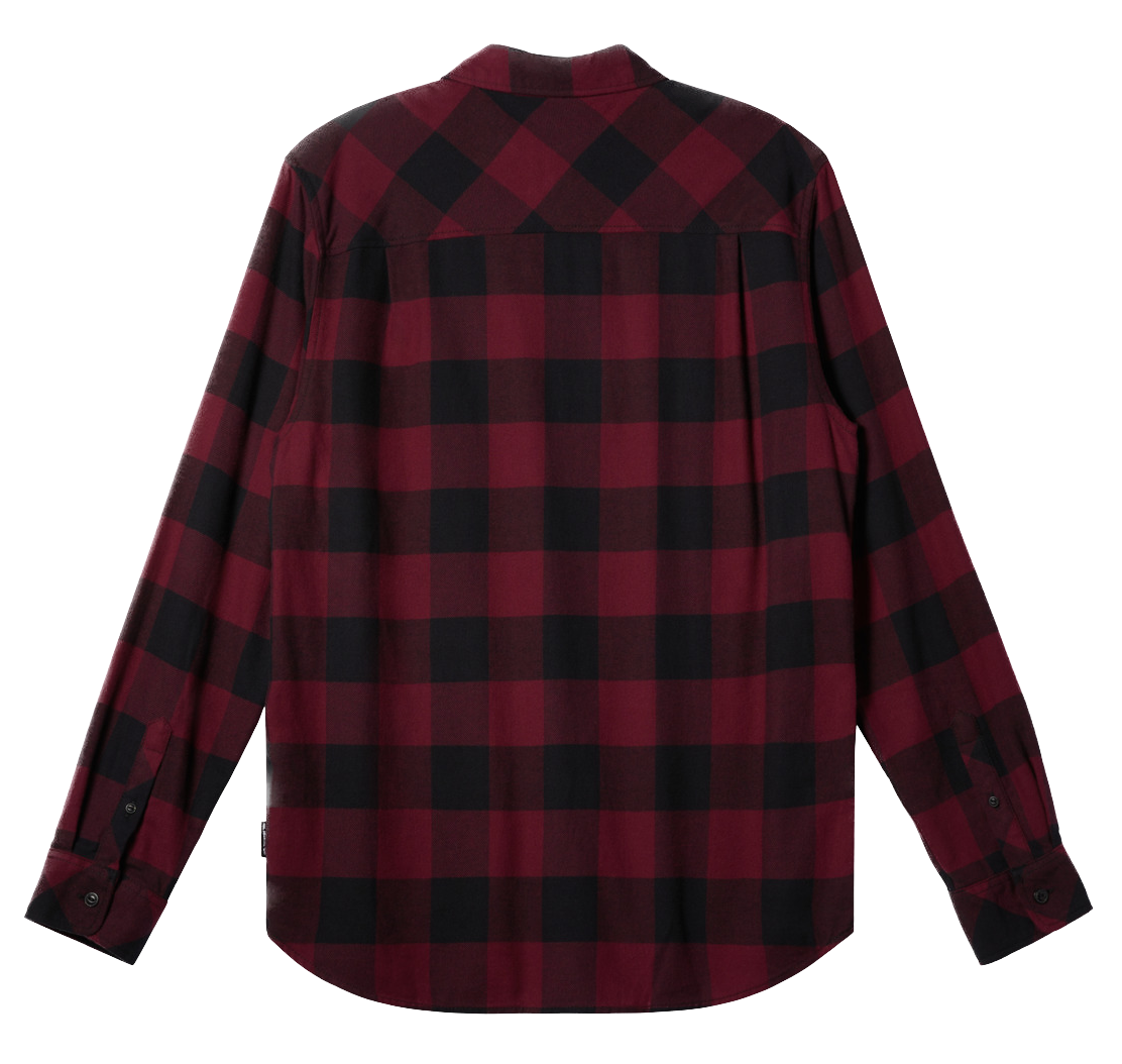 Quiksilver Buffalo Classic Flanellhemd für Männer - Wine/Rot-Schwarz kariert