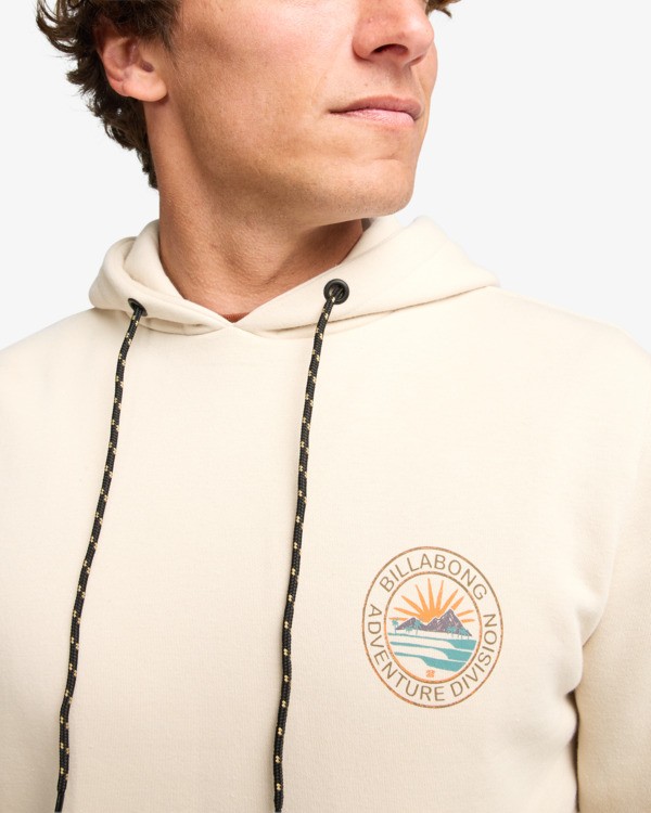 Billabong Compass Po - Hoodie Sweatshirt für Männer in Creme mit Backprint Billabong Compass Po - Hoodie Sweatshirt für Männer in Creme mit Backprint