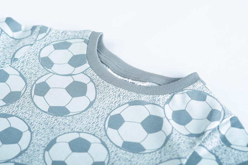 Someone Dweep Kurze Pyjama Set in Soft Blau - Fußball Someone Dweep Kurze Pyjama Set in Soft Blau - Fußball