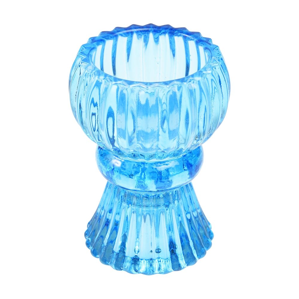REX London Rex London Kerzenhalter - 2 Seiten - Glas - Blau - SALE