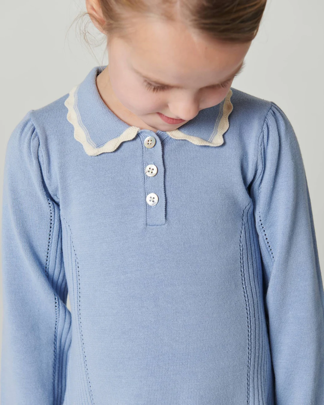 Copenhagen Colors Peplum Strickkleid in Endless Blau Copenhagen Colors Peplum Strickkleid in Endless Blau