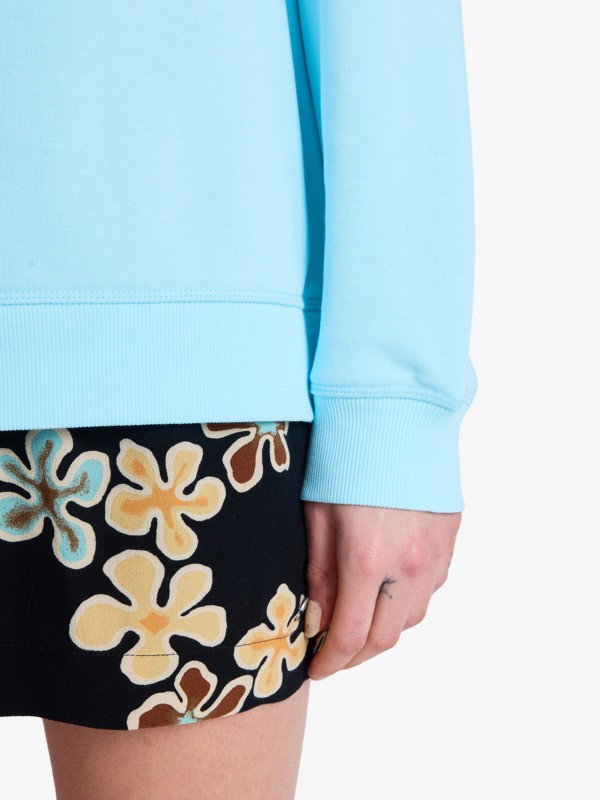 Roxy Surf Stoked Sweatshirt in Türkis Blau Terry Vint - Sweatshirt für Frauen