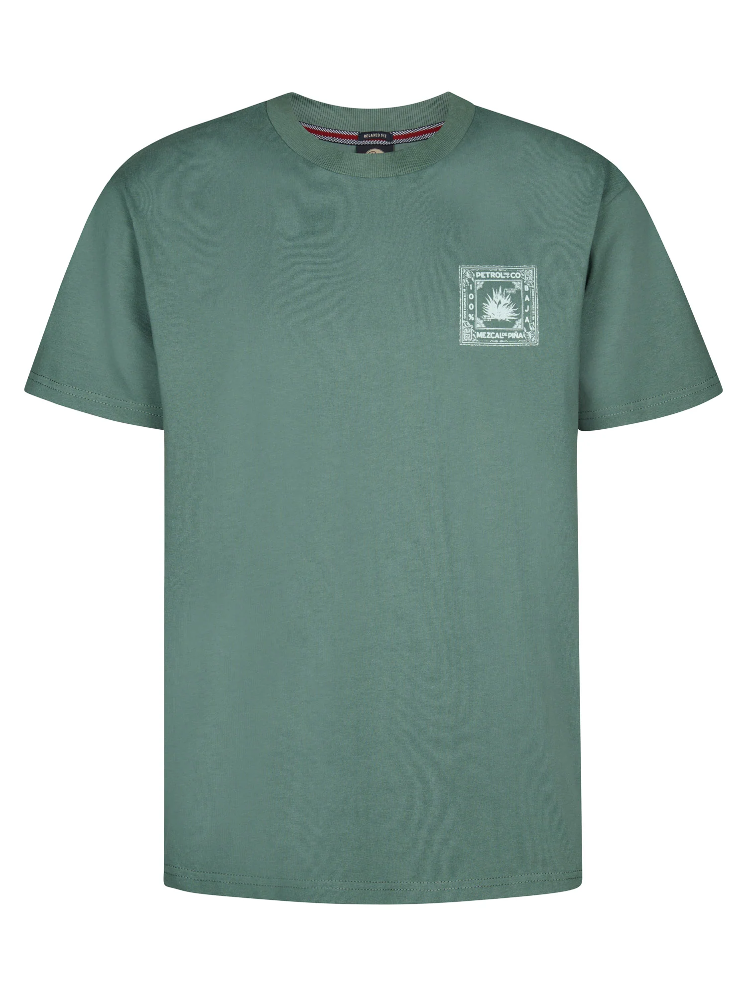 Petrol Industries Heren T-Shirt in Grün - Mezcal de pina