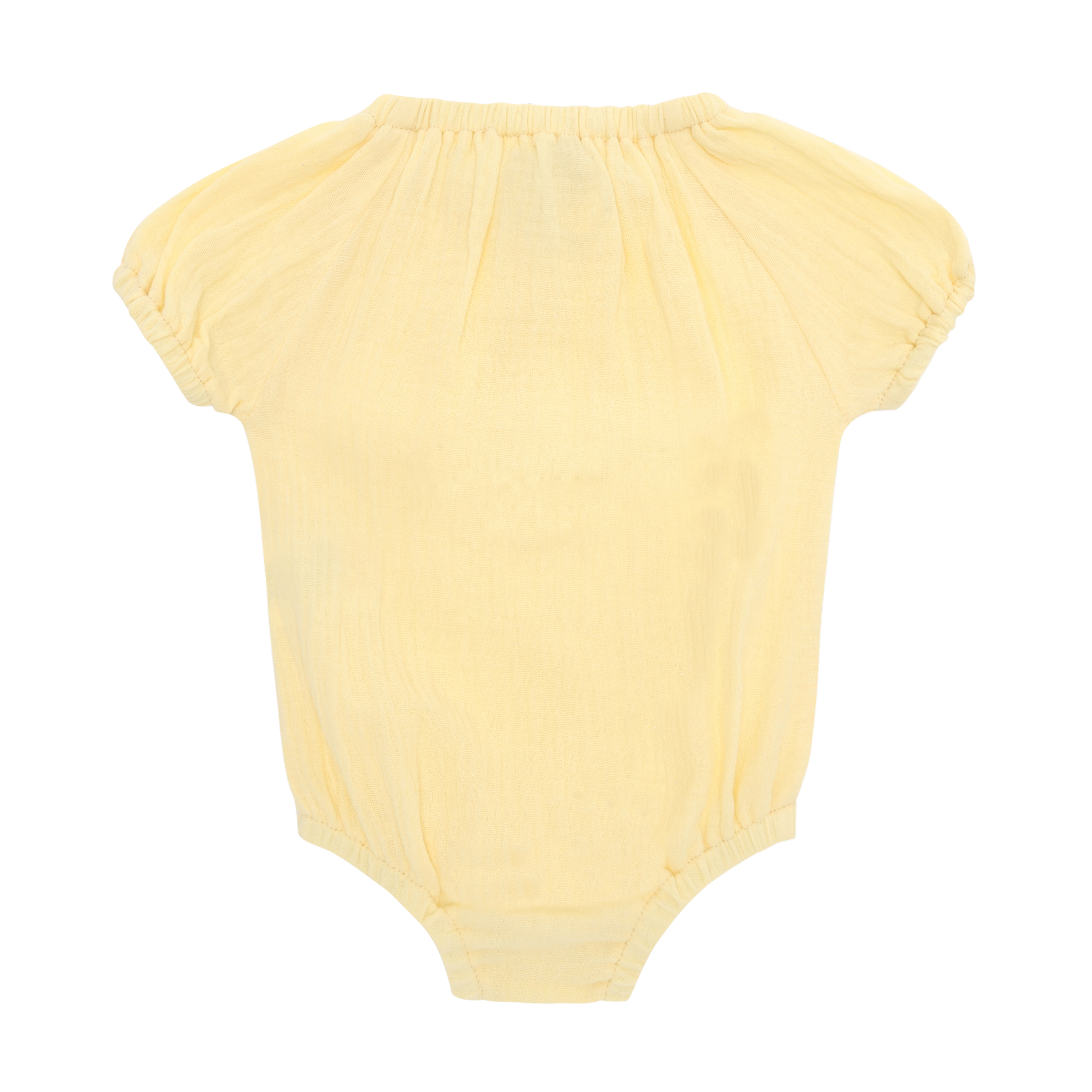 HUTTELiHUT Kurzarm Musselin Body in Double Cream - Gelb HUTTELiHUT Kurzarm Musselin Body in Double Cream - Gelb