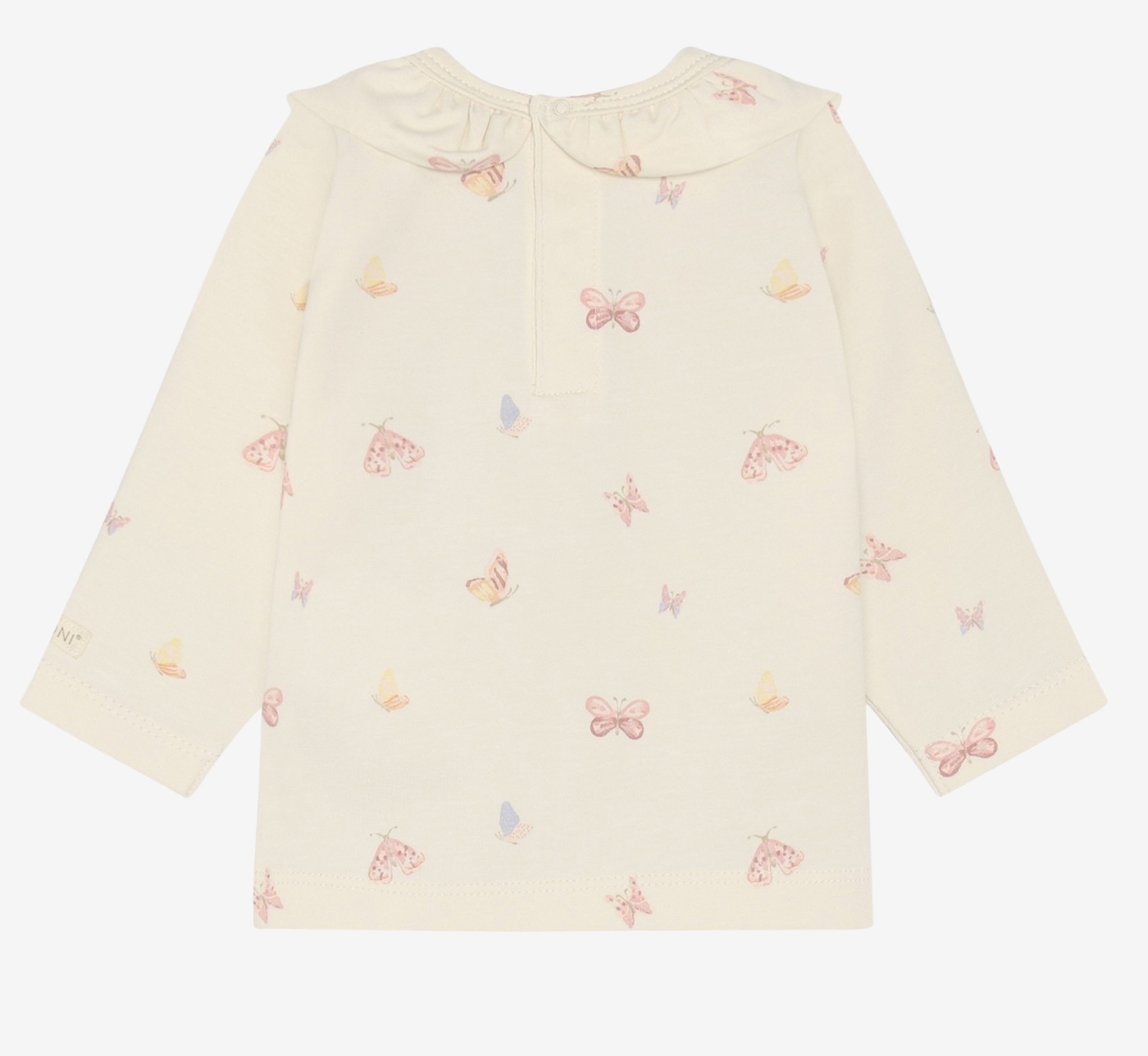 FIXONI Langarm Shirt in Bleached Mauve - Schmetterlinge Allover FIXONI Langarm Shirt in Bleached Mauve - Schmetterlinge Allover