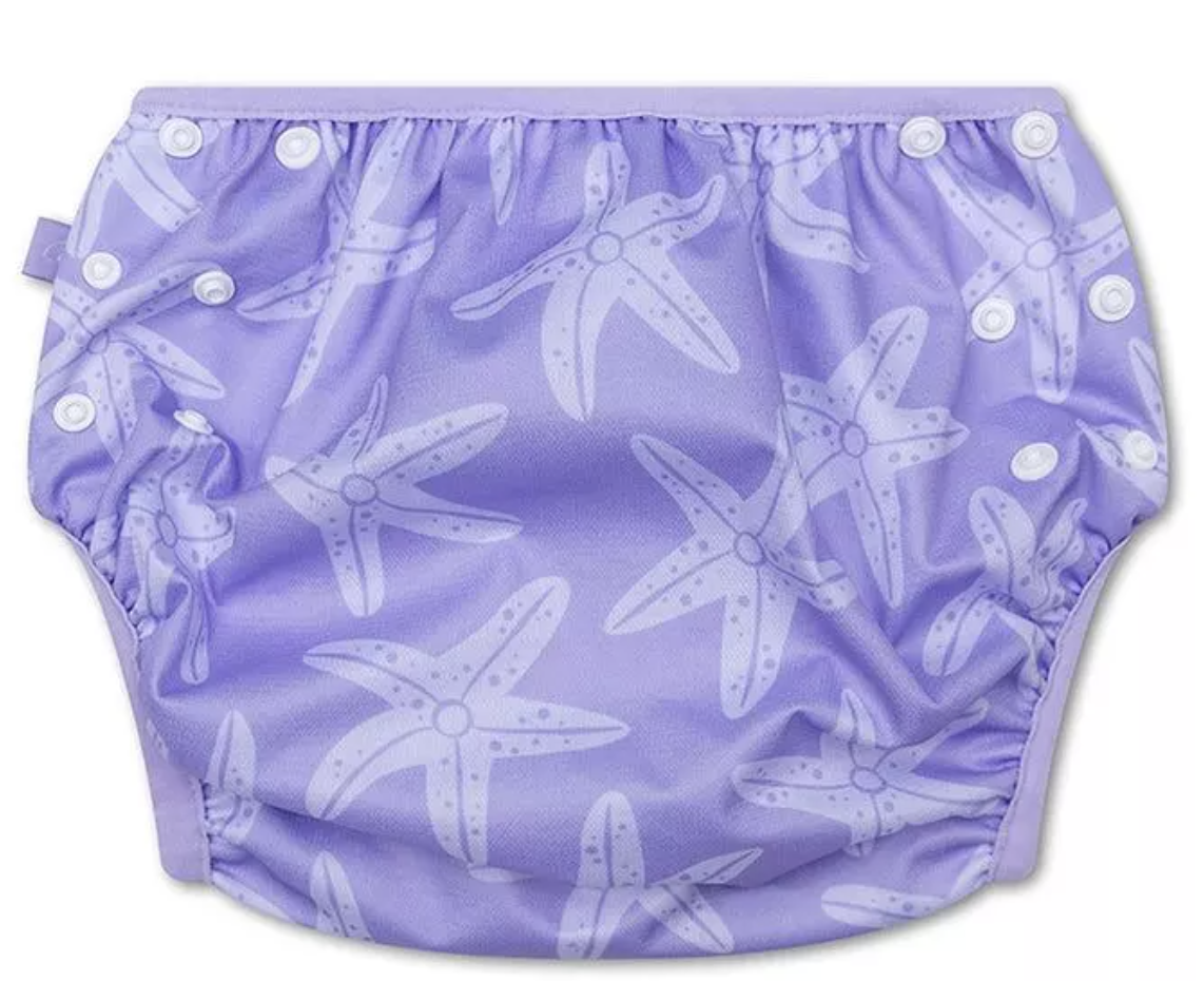 Swim Essentials Schwimmwindeln in Lila mit Seesternen - One Size Swim Essentials Schwimmwindeln in Lila mit Seesternen - One Size