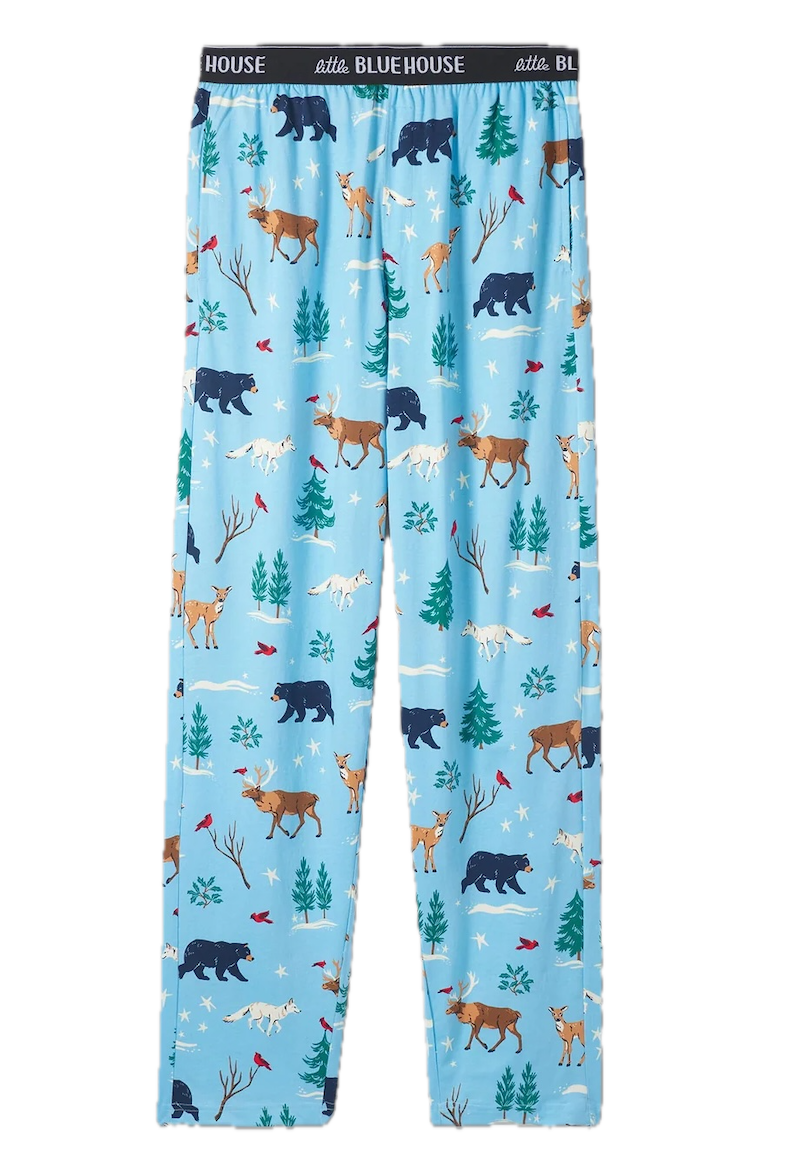 Little Blue House Herren Pyjamahose Winter Wonderland – Schlafhose aus 100 % Baumwolle