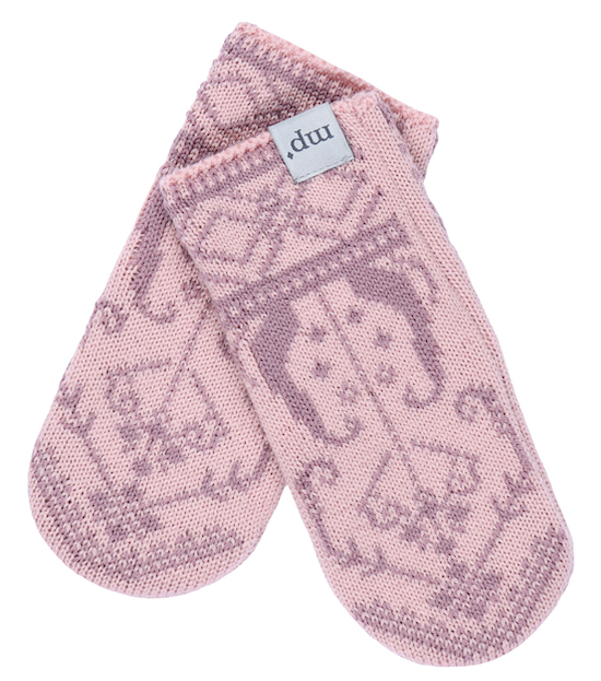 MP Denmark Wolle Fäustlinge allover Muster - Rosa