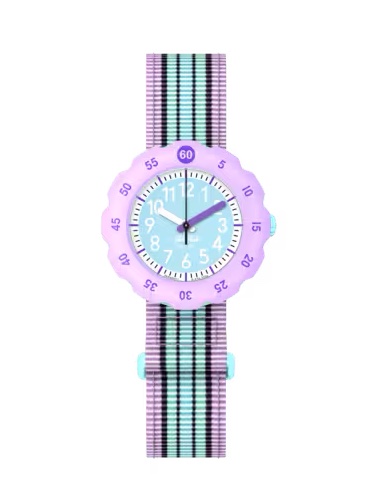 Flik Flak Kinderuhr - LOOP IN PASTEL - Flieder & Mint mit Velcro Verschluss