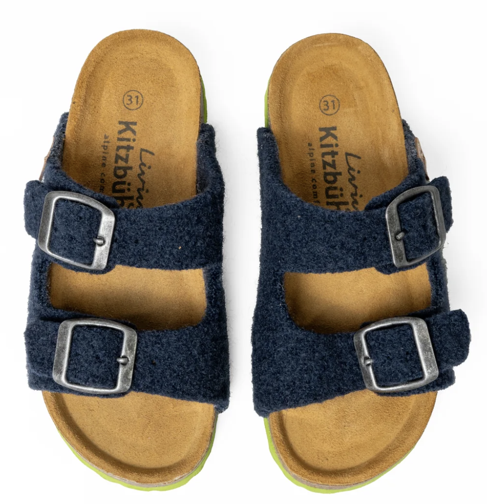 Living Kitzbühel Sandale Wooly Wonder in Blau