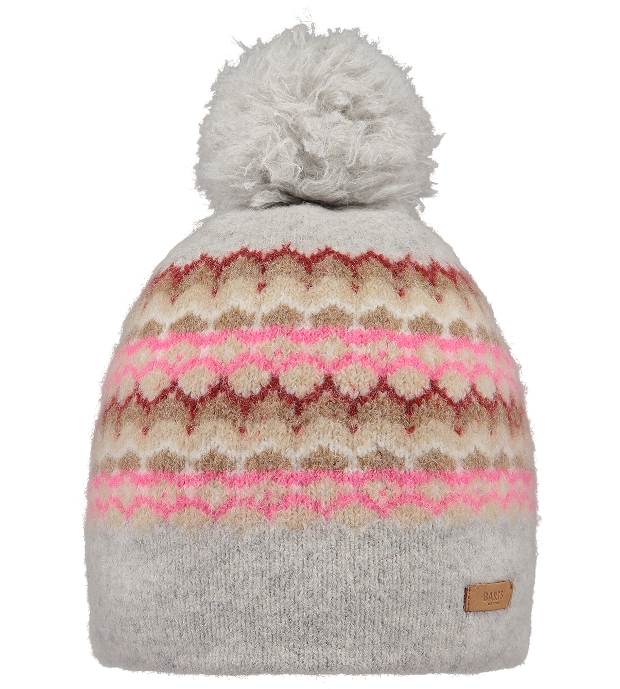 6032_Seire-Beanie_02 Barts Seire Beanie mit Bommel in Heather Grey - One Size
