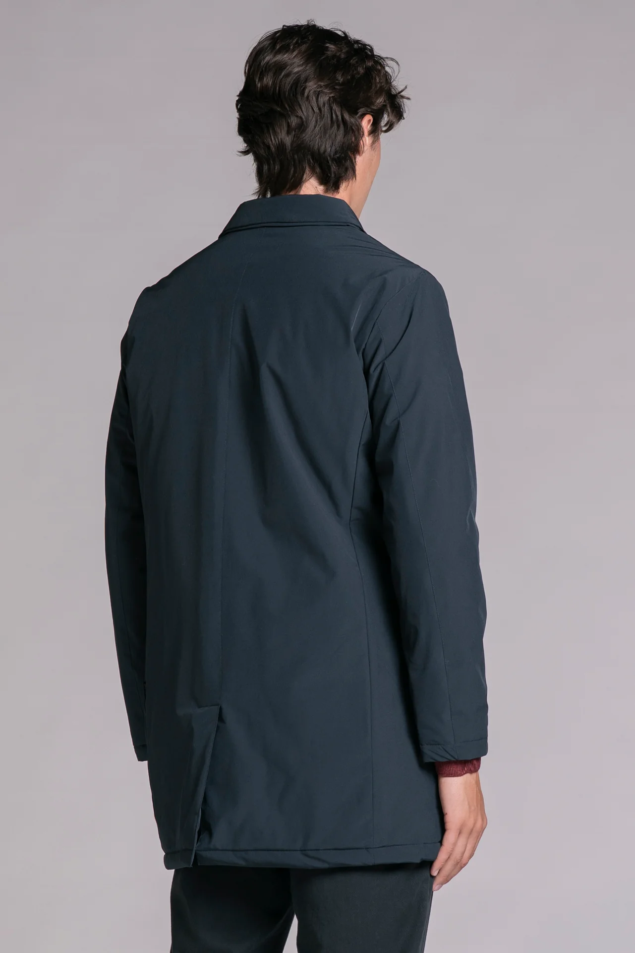 IMPURE Trench Coat Mantel - Regenmantel mit Innen-Steppung in Navy