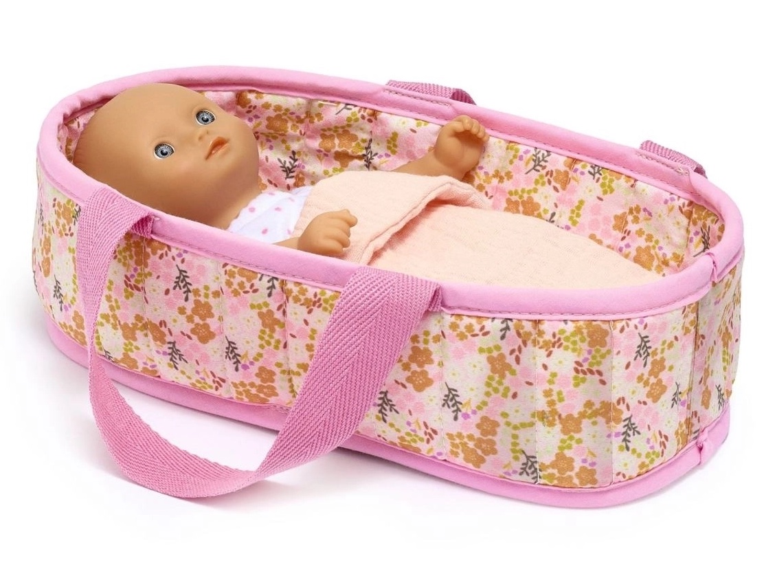 POMEA Puppe Barbara mit Babykorb - 20cm