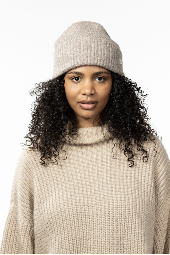 Barts Glitsch Damenmütze mit Pailletten in Light Brown - OneSize Barts Glitsch Damenmütze mit Pailletten in Light Brown - OneSize