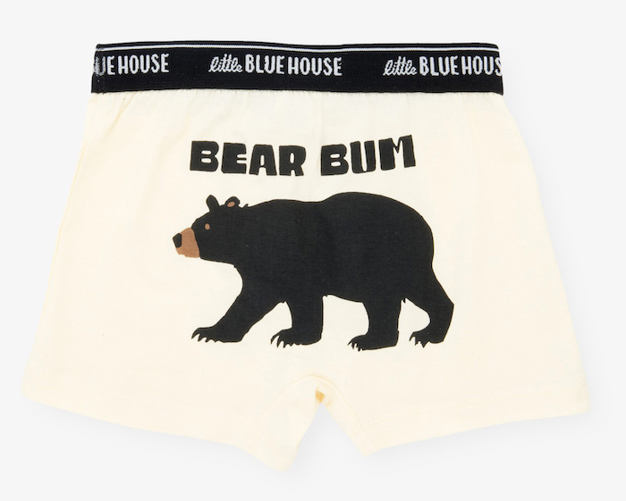 BX3WIBE294 Little Blue House Jungs Boxershort - Bear Bum - Bär
