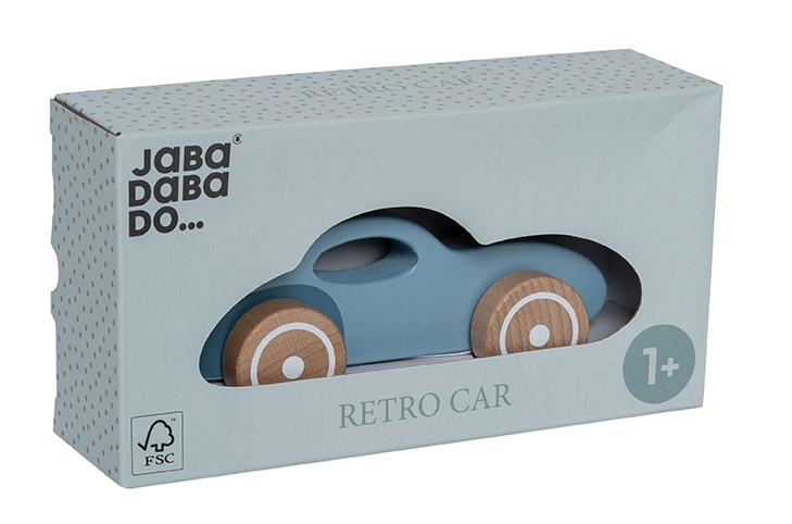 JaBaDaBaDo Holzspielzeug - Retro Auto Sportwagen in Blau 