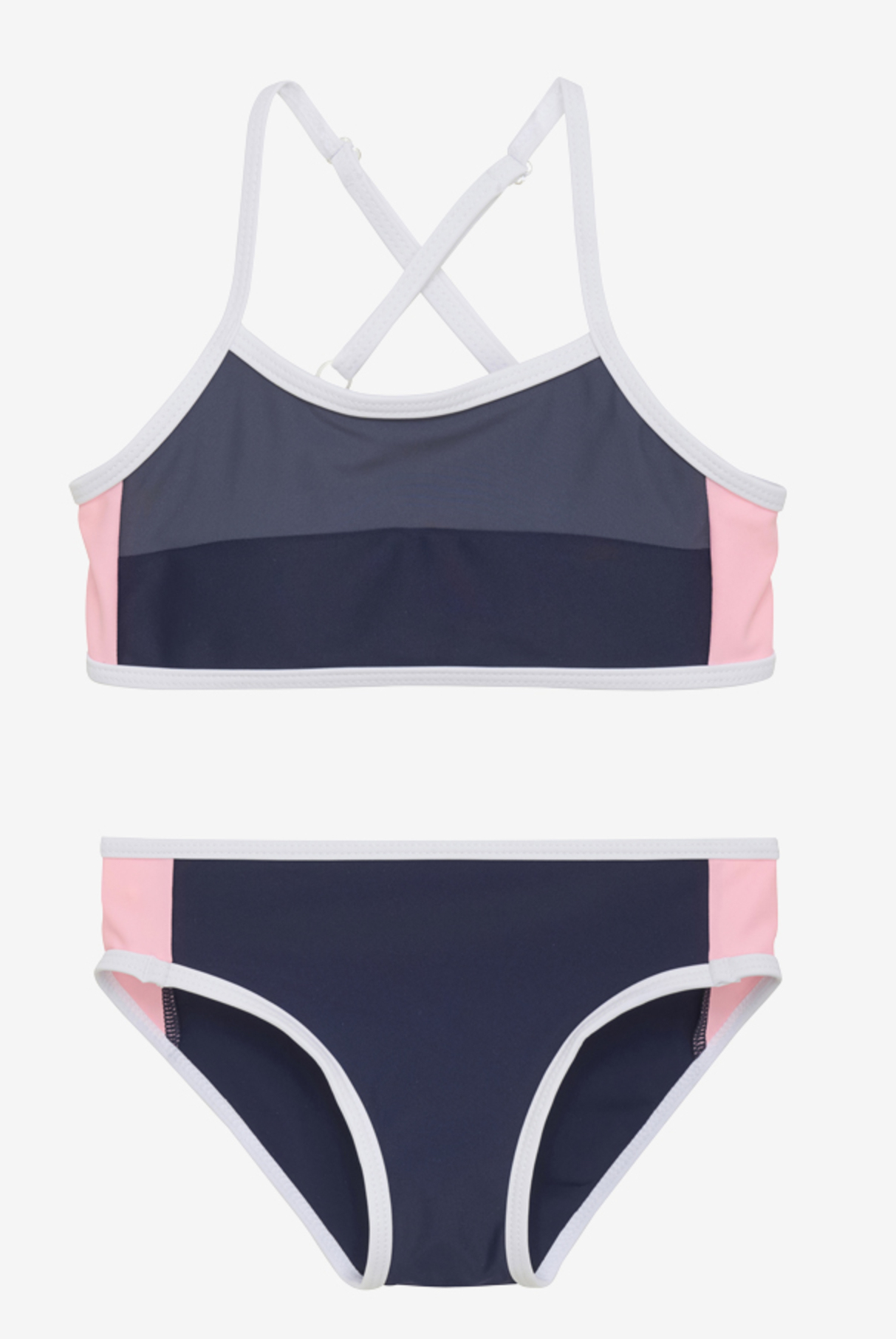 Color Kids Bikini Color Blocking in Dress Blue