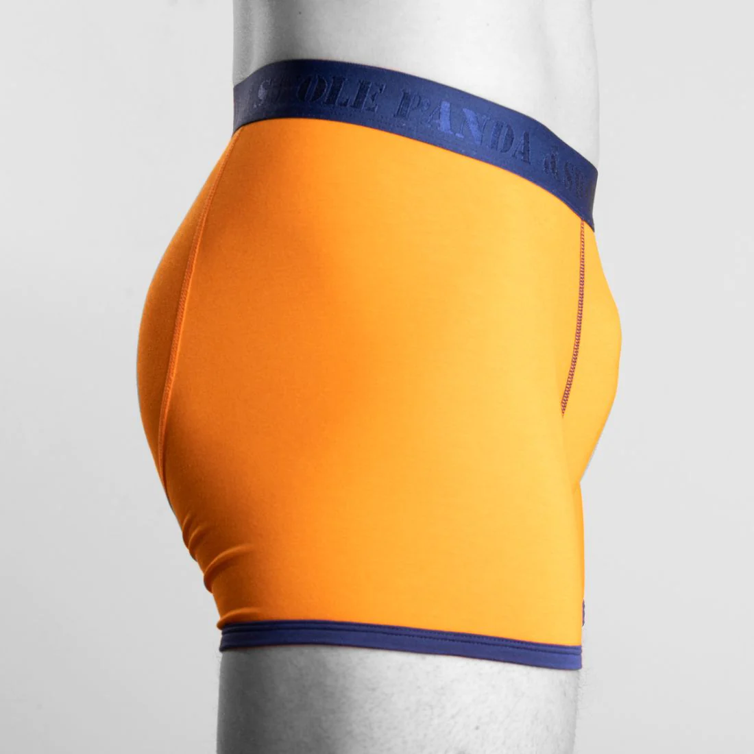 Swole Panda Bambus Herren Unterwäsche - Boxer Short - Unifarbe Orange