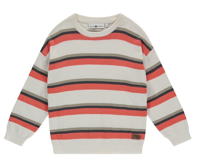 Babyface Stains & Stories Sweatshirt Pullover Orange & Braun Gestreift