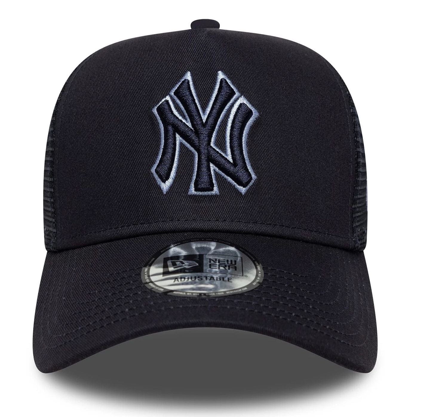 New Era New York Yankees MLB Outline Navy 9FORTY E-Frame Trucker Cap Navy Blau