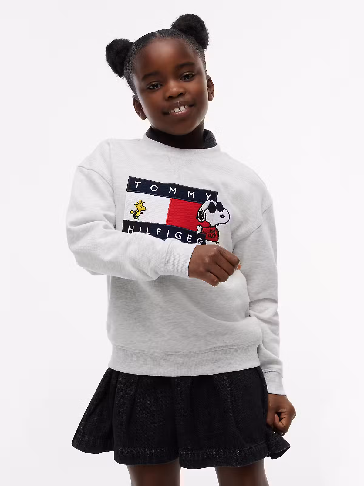 Tommy Hilfiger Peanuts Unisex Sweatshirt Crewneck in Grau -Snoopy Joe Cool & Woodstock