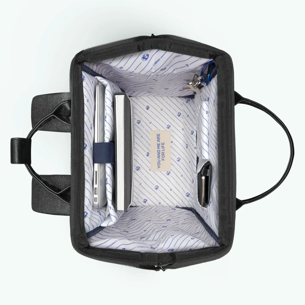 Cabaia ADVENTURER Rucksack Large LUXEMBOURG - Schwarz Meliert Cabaia ADVENTURER Rucksack Large LUXEMBOURG - Schwarz Meliert