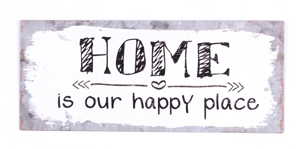 home-is-our-happy-place Lafinesse Metal Schild - Home is our Happy Place