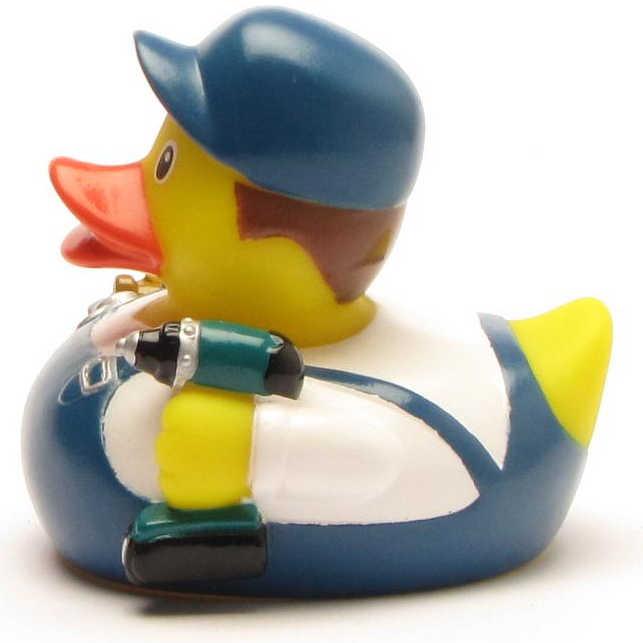 Lanco Handyman Duck - Naturkautschuk Badeente Monteur - Gummiente