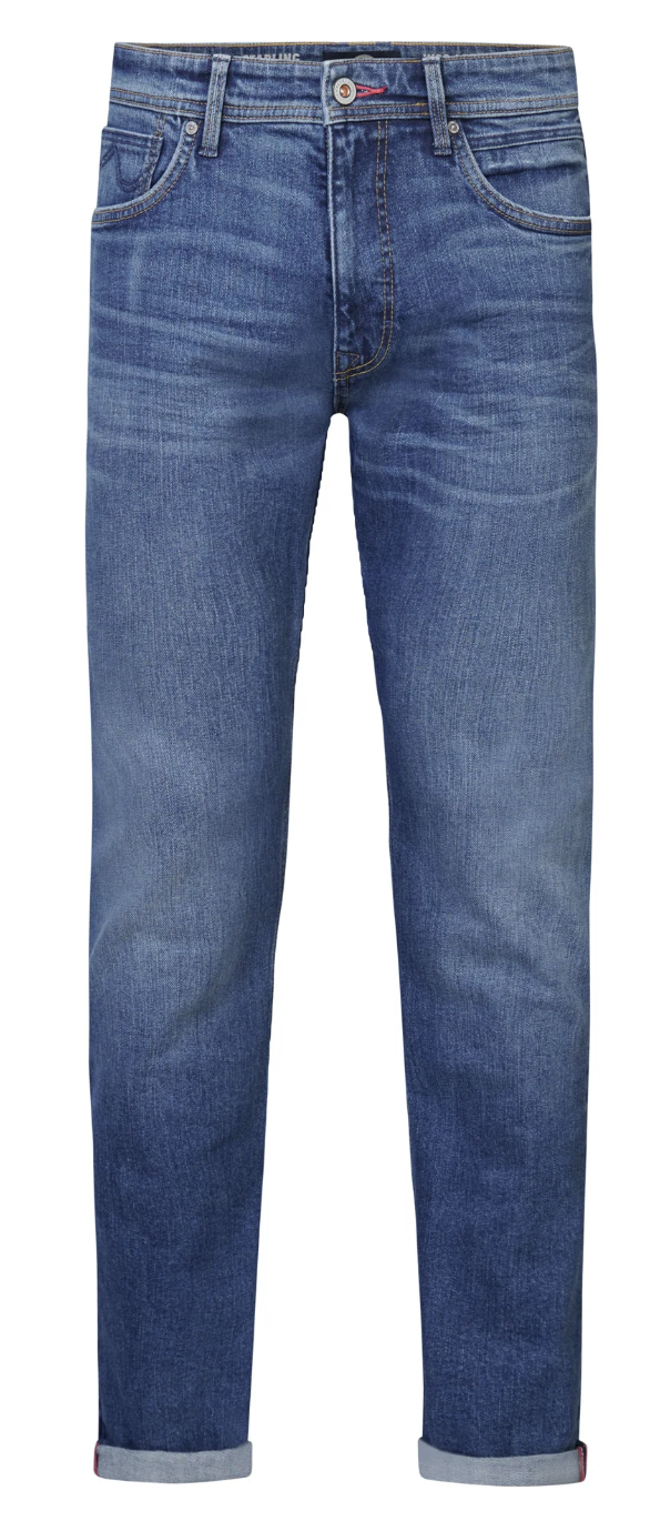 Petrol Industries Herren Jeans Starling Straight Fit in Medium Blue