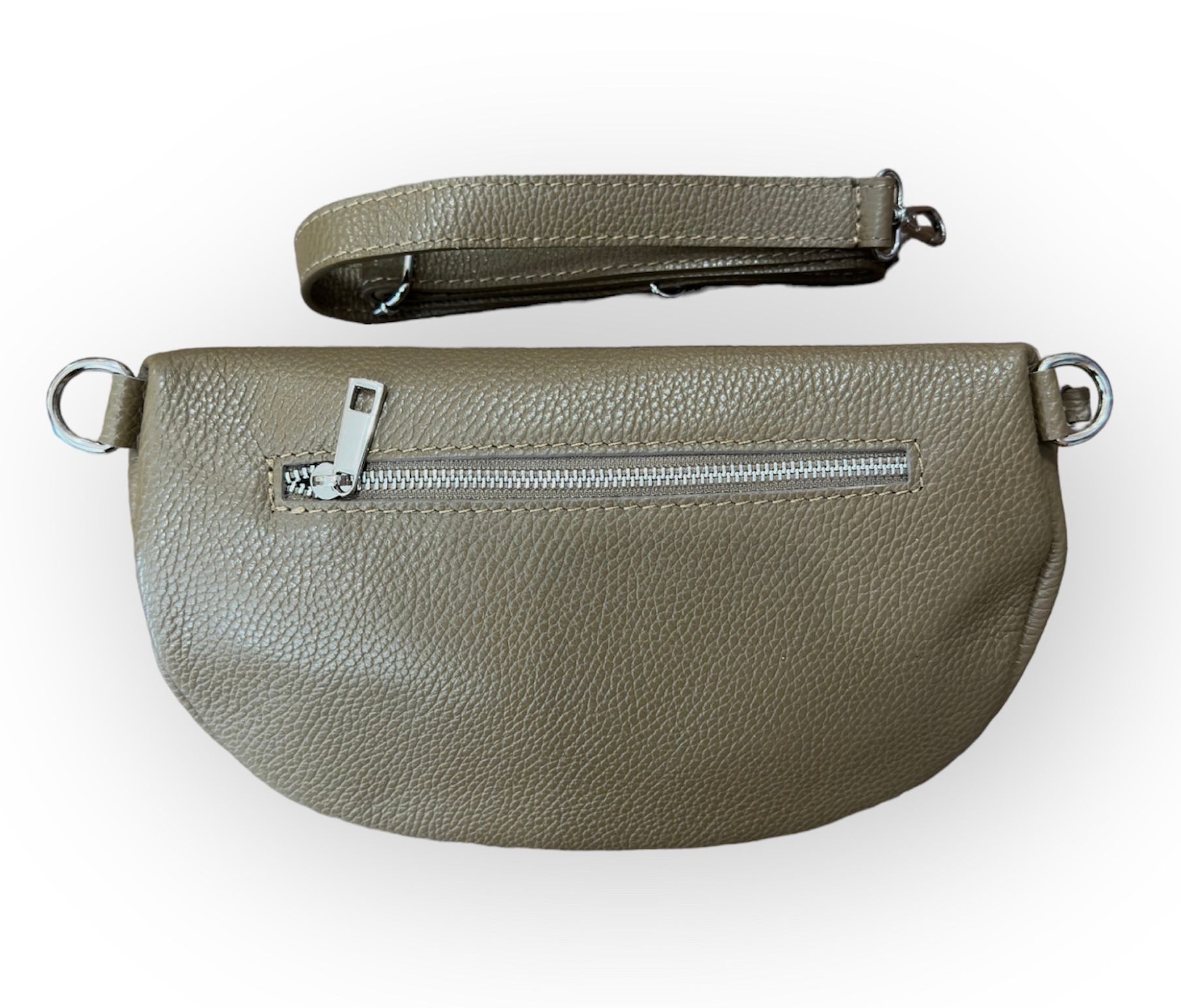 BFF Crossbody Ledertasche in Braun - Large - mit Reißverschlusstasche - SALE