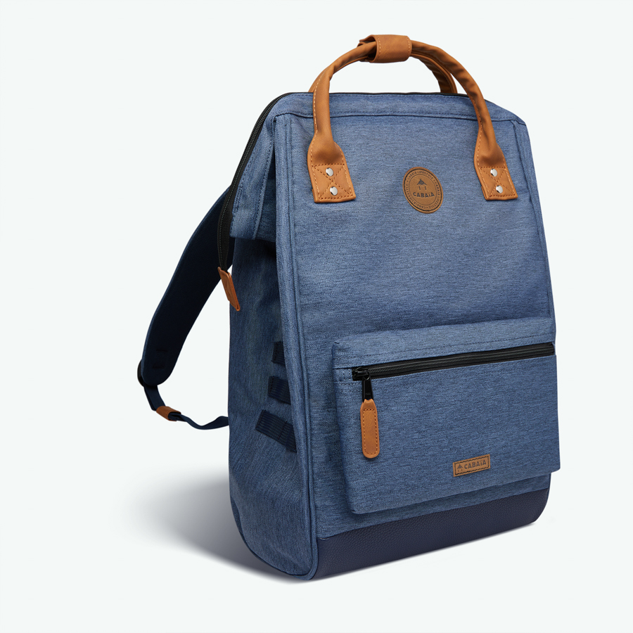 PARIS_LARGE_BACKPACK_ADVENTURER_PARIS_10 Cabaia Rucksack PARIS Large mit Laptop-Fach - Marineblau Meliert