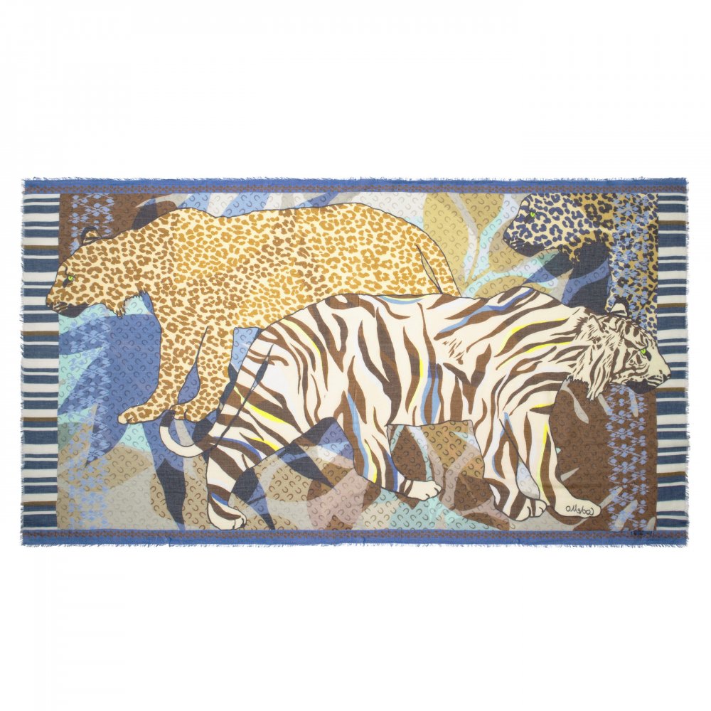 11016811_38_HF_D Codello Schal mit Modal - Leopard & Tiger - SALE