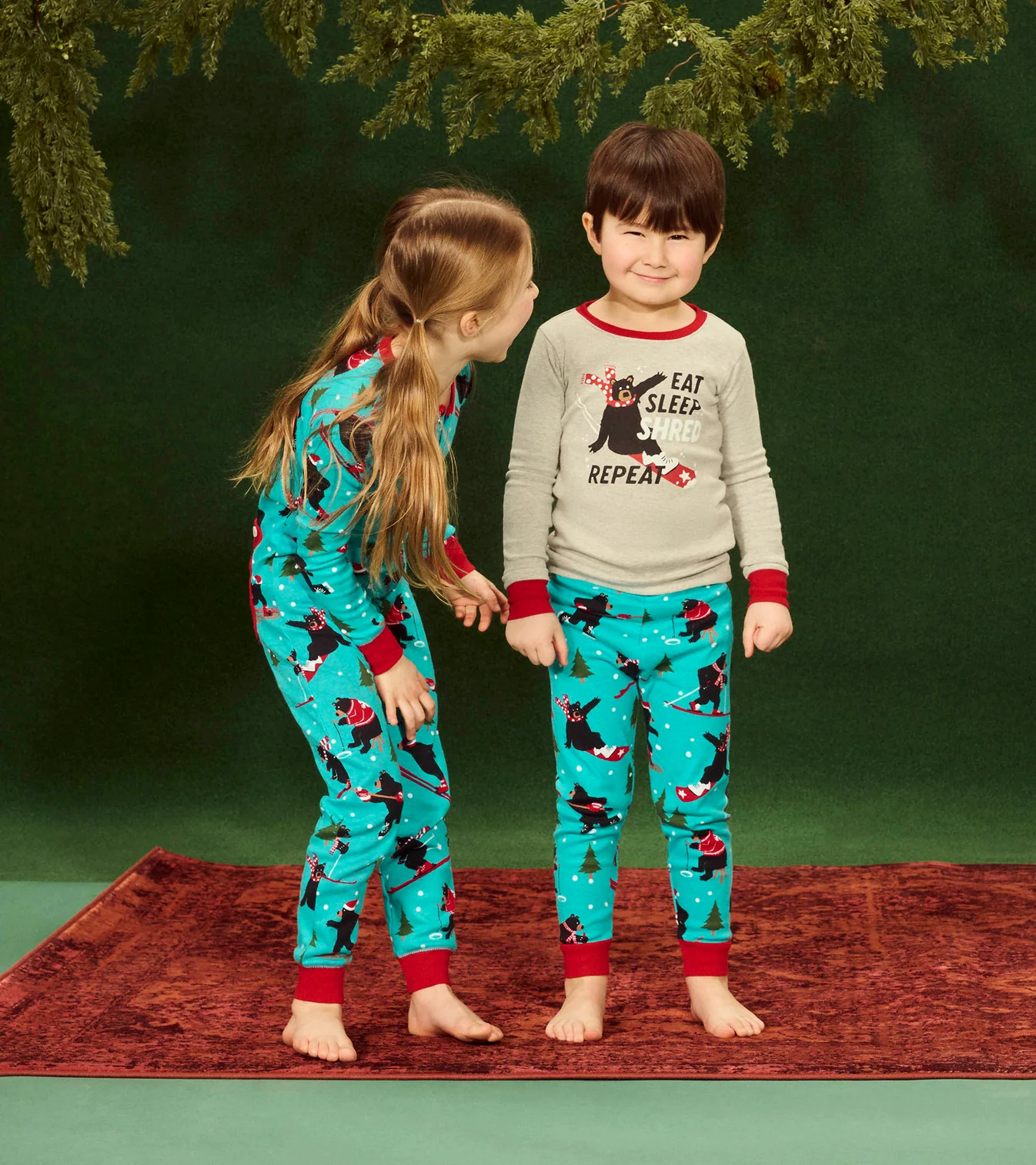 Little Blue House Union Suit - Kinder Einteiler - Wild Winter Onesie - Skifahren & EIshockey