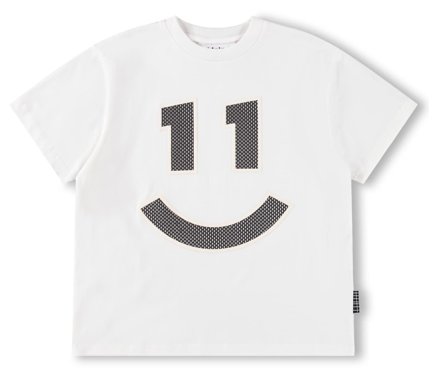 Molo Rodney Kurzarm T-Shirt in Daylight White - Smiley
