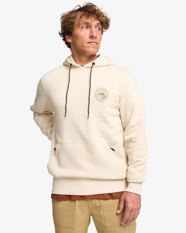 Billabong Compass Po - Hoodie Sweatshirt für Männer in Creme mit Backprint Billabong Compass Po - Hoodie Sweatshirt für Männer in Creme mit Backprint