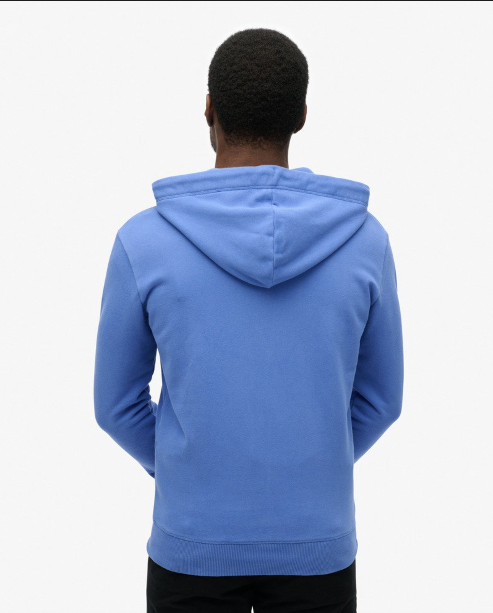 Superdry Herren Essential Hoodie Kapuzenjacke mit gesticktem Logo - Chambray Blue