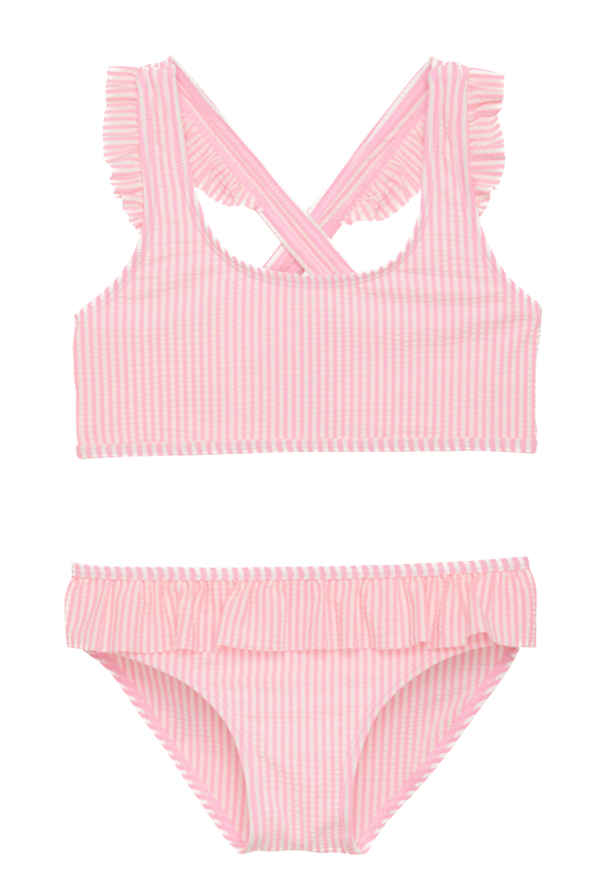 720167_4196_A Color Kids Bikini mit Rüschen Seersucker Neon Pink Gestreift