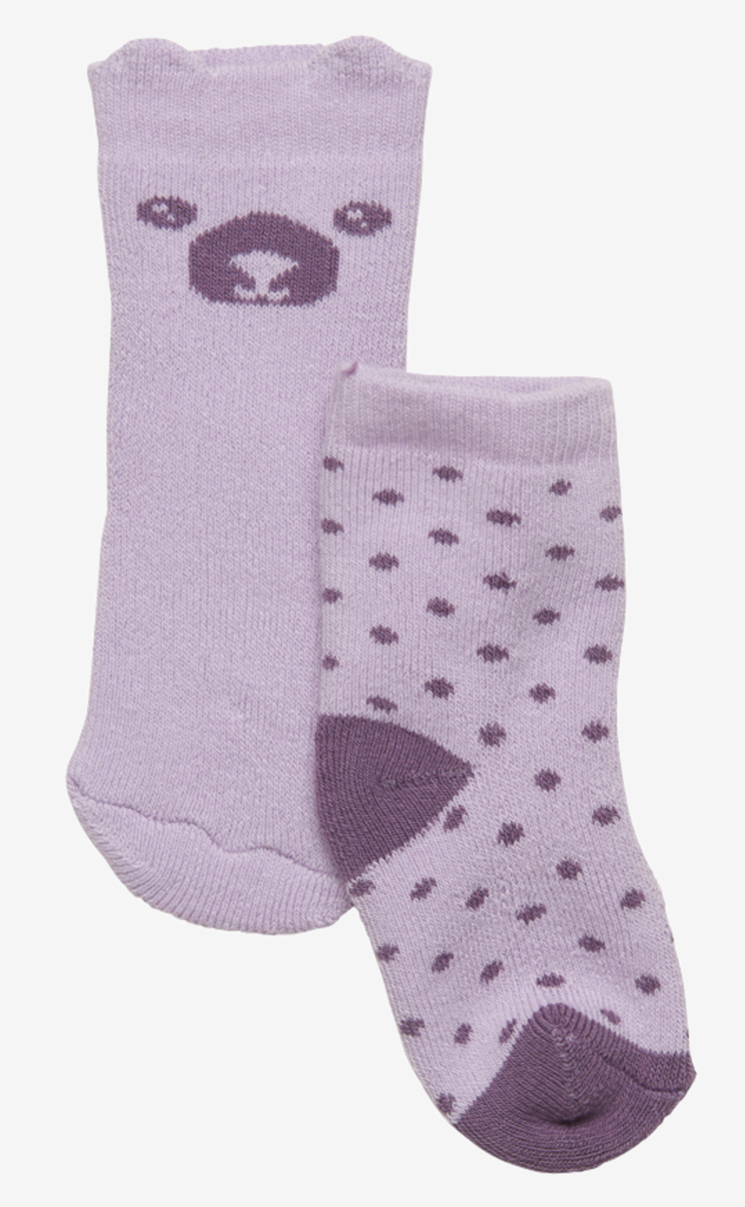 5538_638_A Minymo Baby Frottee Socken Set in Flieder - 2 Paar