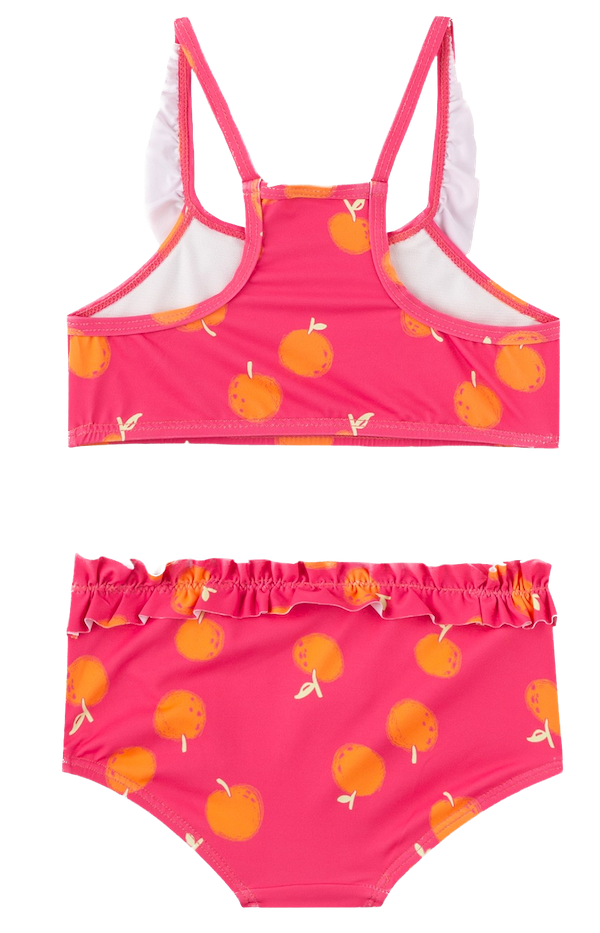 sanetta-beach-kids-girls-bikini-bikini-detail-2 Sanetta Bikini mit Rüschen in Pink mit Orangen