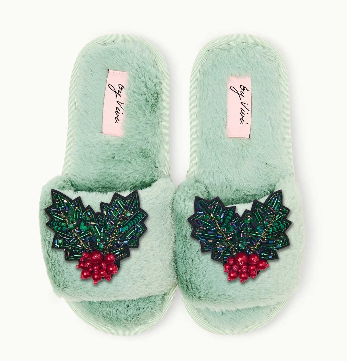By Vivi Plüsch Slipper in Grün By Vivi Plüsch Slipper in Grün