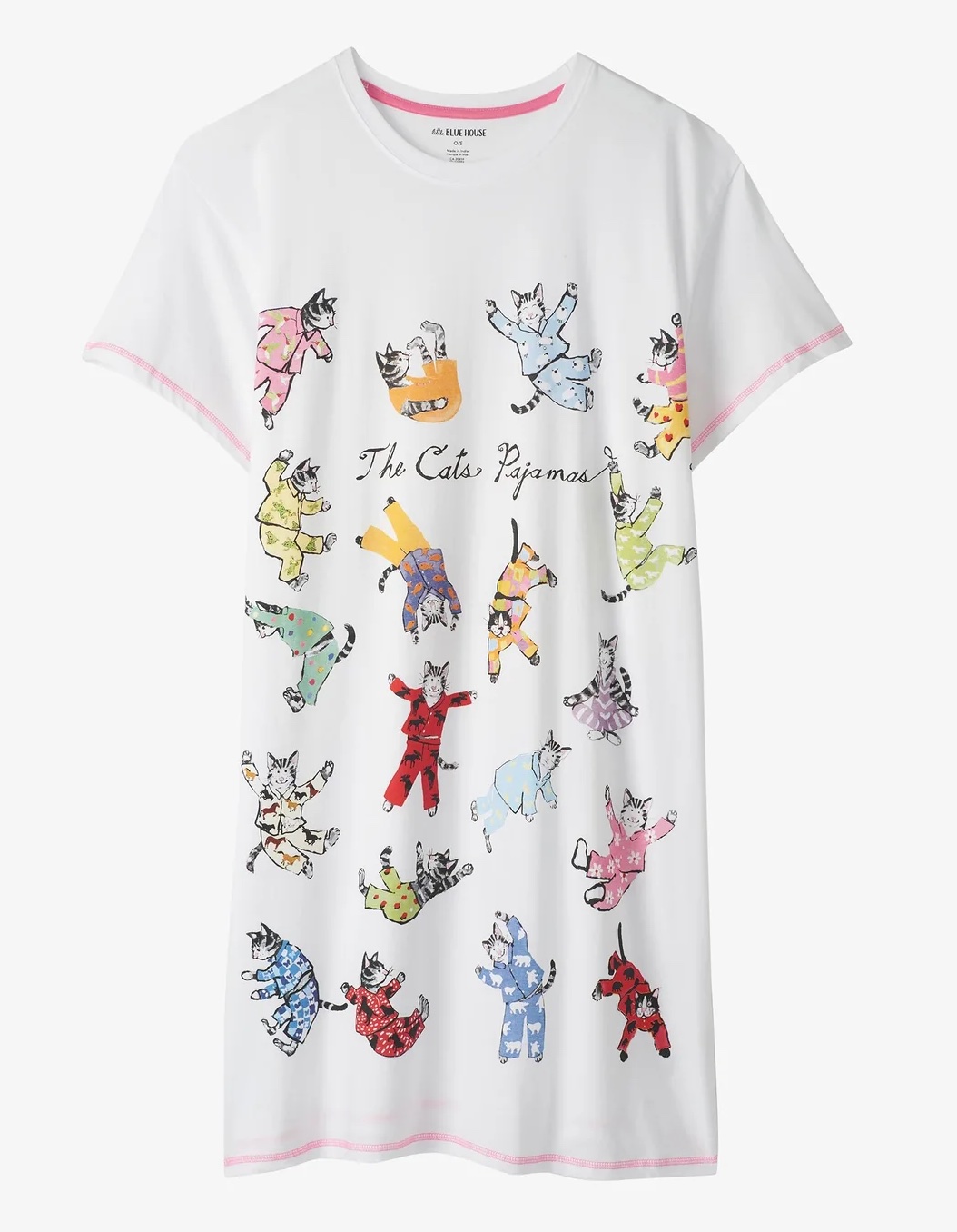 Little Blue House Damen Sleepshirt - The Cats Pyjamas - Katzen Pyjama Little Blue House Damen Sleepshirt - The Cats Pyjamas - Katzen Pyjama