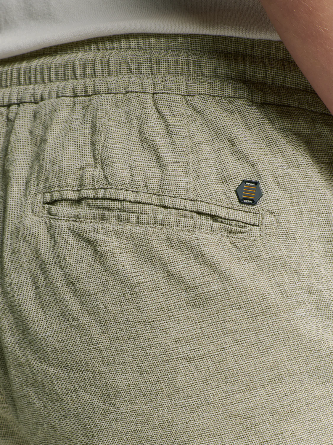 NO EXCESS Leinen Short Kurze Hose - Dark Moss NO EXCESS Leinen Short Kurze Hose - Dark Moss