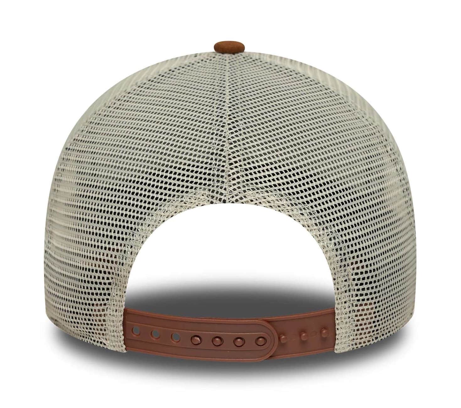 New Era Hellbeige New Era Oval Patch Wildleder 9FORTY E-Frame Trucker Cap