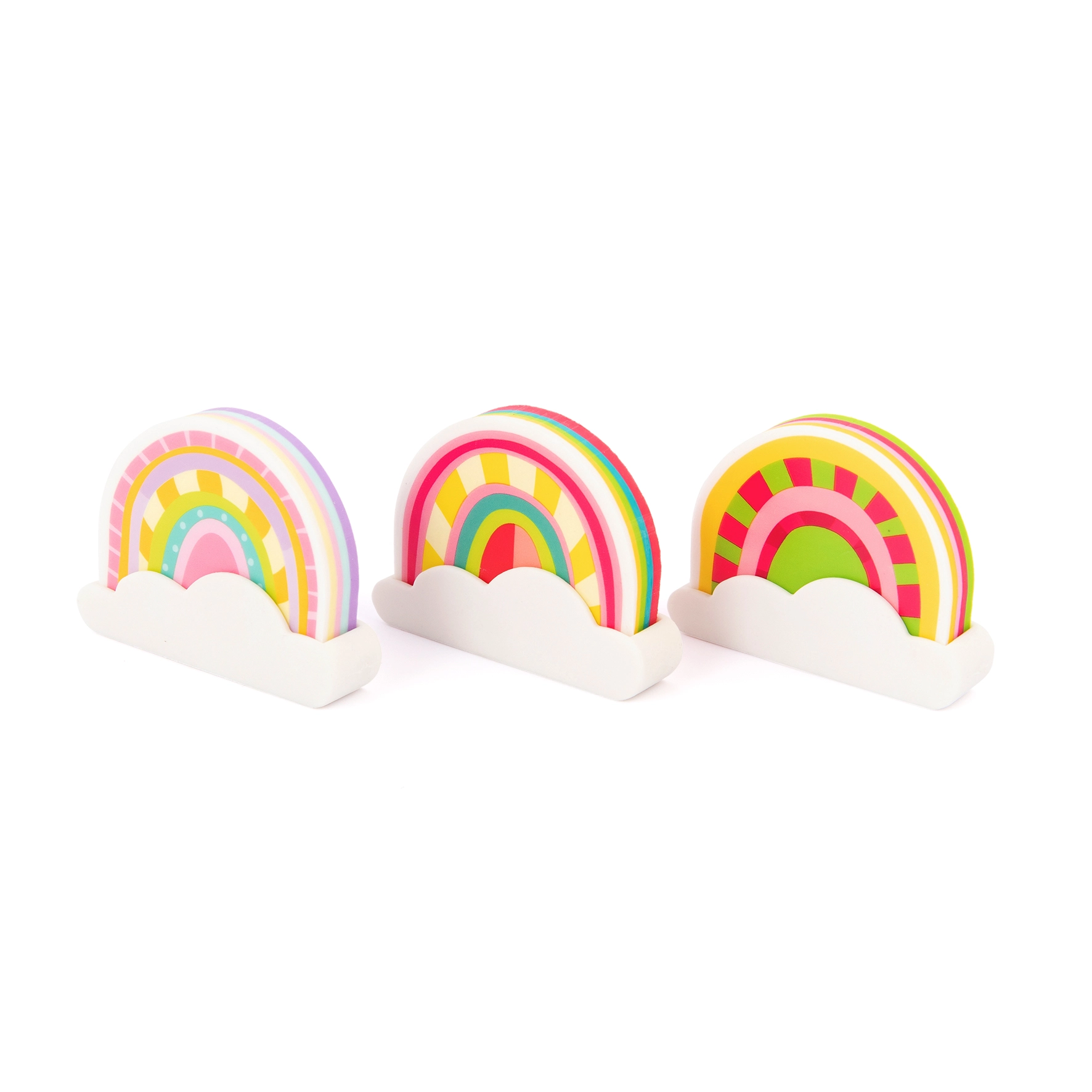1d0604e4f35e6a8025dc7227436ef657f101b64babc46fd1366f1f7371bdd783 Trendhaus Good Feelings Radierer Set Regenbogen & Wolke