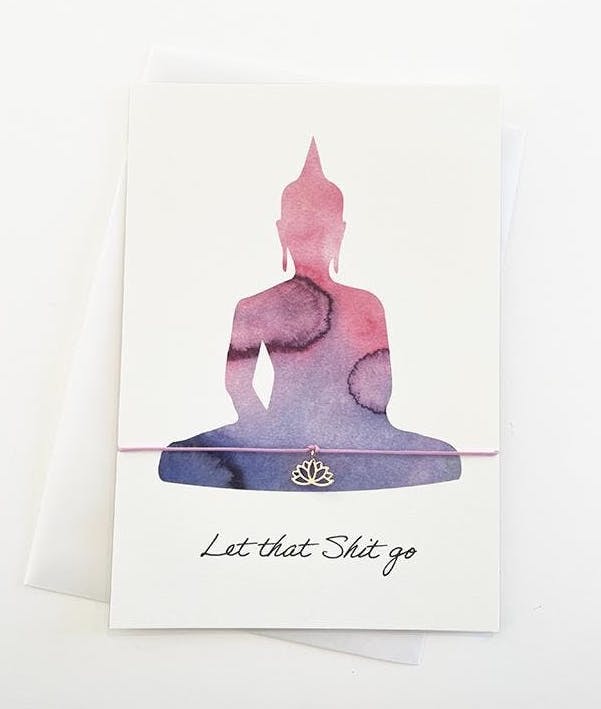 By Vivi Schmuck Postkarte - let that Shit go