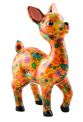 POMME-PIDOU-SPARDOSE-Bambi-Lilou-ORANGE Pomme pidou Spardose Bambi Lilou - Medium in Orange