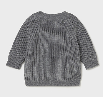 Mayoral Baby Strickjacke Grobstrick mit Taschen in Grau